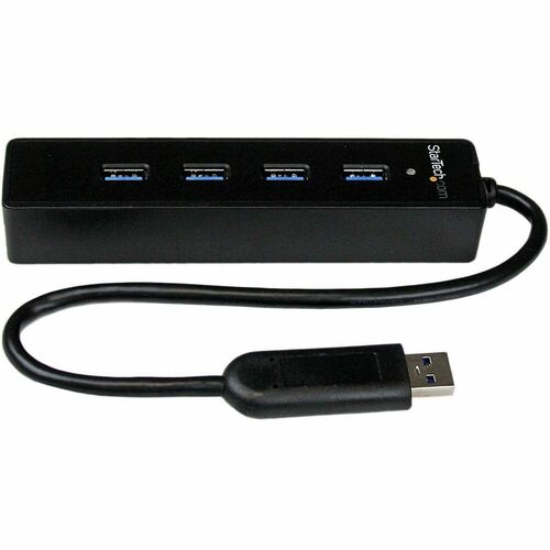 Concentrador USB 3.0 SuperSpeed ​​portátil de 4 puertos StarTech.com con cable integrado (5 Gbps)