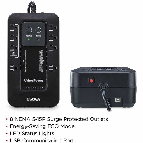 Sistemas UPS CyberPower EC550G Ecologic - Capacidad: 550 VA