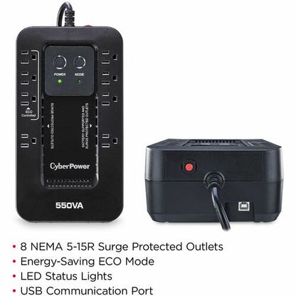 Sistemas UPS CyberPower EC550G Ecologic - Capacidad: 550 VA