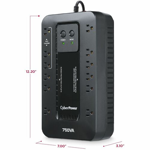 Cyber Power CyberPower UPS Systems EC750G Ecologic -  Capacity: 750 VA