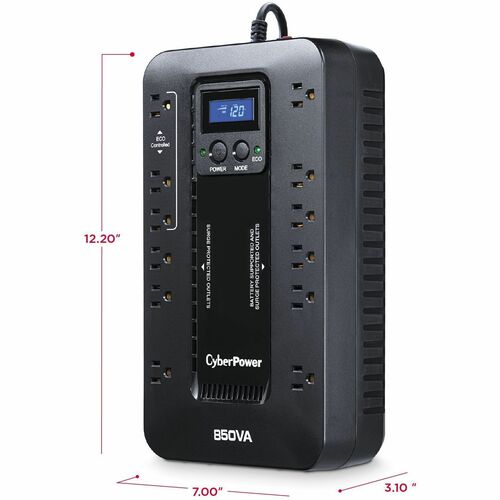 Cyber Power CyberPower UPS Systems EC850LCD Ecologic -  Capacity: 850