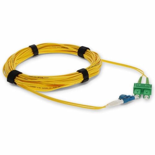 AddOn 10m SMF 9/125 Duplex (APC-SC/LC) ASC/LC OS1 Yellow OFNR (Riser Rated) Patc