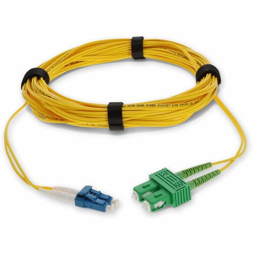 AddOn 10m SMF 9/125 Duplex (APC-SC/LC) ASC/LC OS1 Yellow OFNR (Riser Rated) Patc