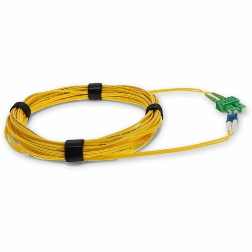 AddOn 10m SMF 9/125 Duplex (APC-SC/LC) ASC/LC OS1 Yellow OFNR (Riser Rated) Patc