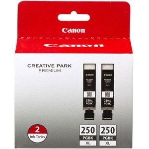 Cartucho de tinta de inyección de tinta original Canon PGI-250XL - Negro - 2 Pa