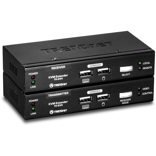 Kit de extensión KVM TRENDnet, extiende los controles de teclado/video/mouse, hasta 100 metros