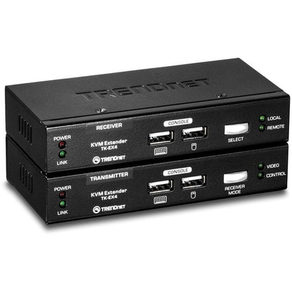 Kit de extensión KVM TRENDnet, extiende los controles de teclado/video/mouse, hasta 100 metros