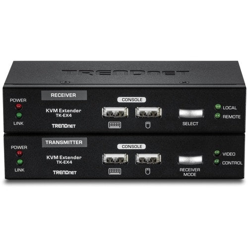 Kit de extensión KVM TRENDnet, extiende los controles de teclado/video/mouse, hasta 100 metros