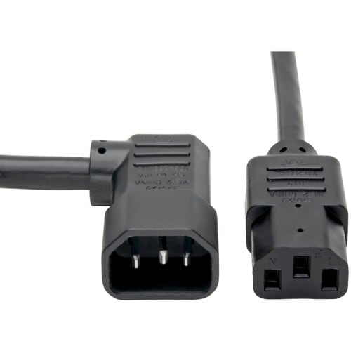 Tripp Lite 6ft Power Cord Extension Cable Right Angle C14 to C13 Heavy