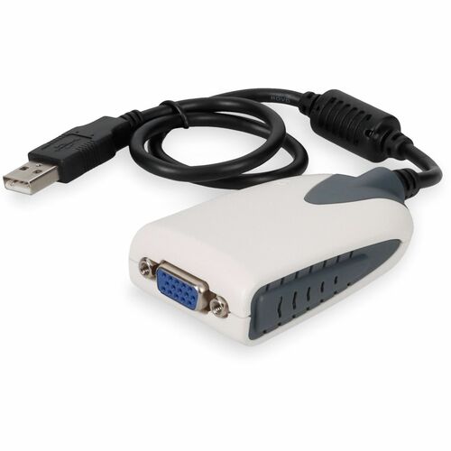 AddOn 5 pack of 8in USB 2.0 (A) Male to VGA Female Black A/V Adapter