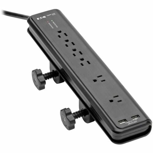 Tripp Lite Surge Protector Power Strip Desk Mount 120V USB 6 Outlet 6'