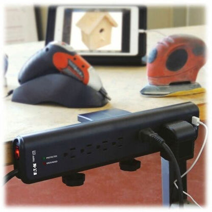 Tripp Lite Surge Protector Power Strip Desk Mount 120V USB 6 Outlet 6'