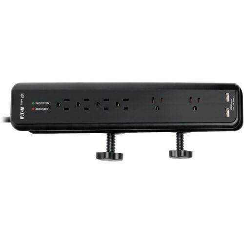 Tripp Lite Surge Protector Power Strip Desk Mount 120V USB 6 Outlet 6'