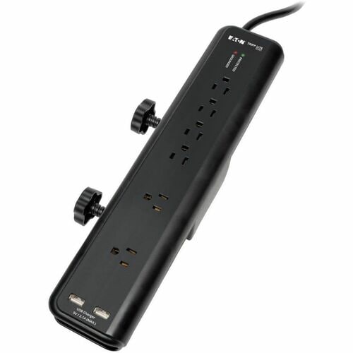 Tripp Lite Surge Protector Power Strip Desk Mount 120V USB 6 Outlet 6'