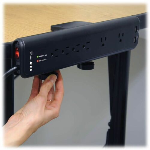 Tripp Lite Surge Protector Power Strip Desk Mount 120V USB 6 Outlet 6'