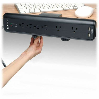Tripp Lite Surge Protector Power Strip Desk Mount 120V USB 6 Outlet 6'