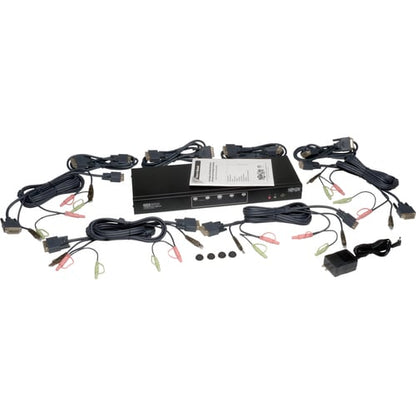 KIT KVM DVI DOBLE DE 4 PUNTOS