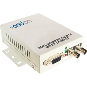 AddOn Fiber to Serial Media Converter - 1 x ST Ports - 2 km (1.24 Mile) - Desktop