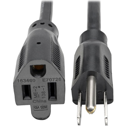 Tripp Lite 1ft Power Cord Extension Cable 5-15P to 5-15R 13A 16AWG 1' - For Surge Protecto