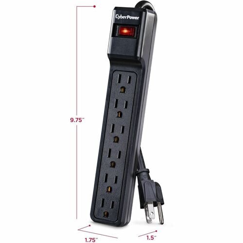 Cyber Power CyberPower CSB604 Essential 6-Outlets Surge Suppressor wit