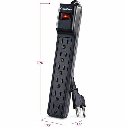 Cyber Power CyberPower CSB604 Essential 6-Outlets Surge Suppressor wit