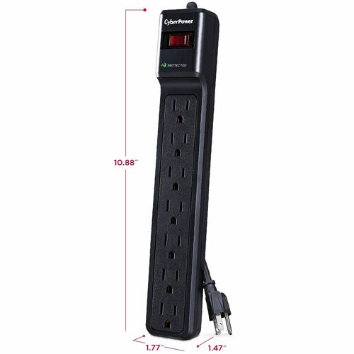 Cyber Power CyberPower CSB706 Essential 7-Outlets Surge Suppressor wit
