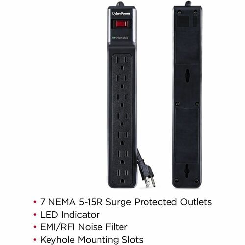 Cyber Power CyberPower CSB706 Essential 7-Outlets Surge Suppressor wit