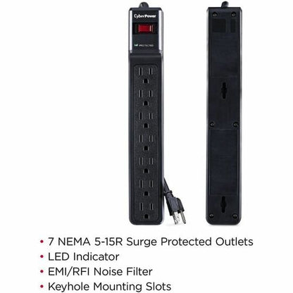Cyber Power CyberPower CSB706 Essential 7-Outlets Surge Suppressor wit