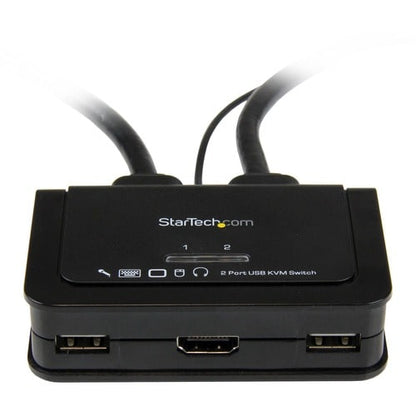 CONMUTADOR KVM CON CABLE HDMI USB DE 2 PUERTOS CON INTERRUPTOR REMOTO DE AUDIO ALIMENTADO POR USB