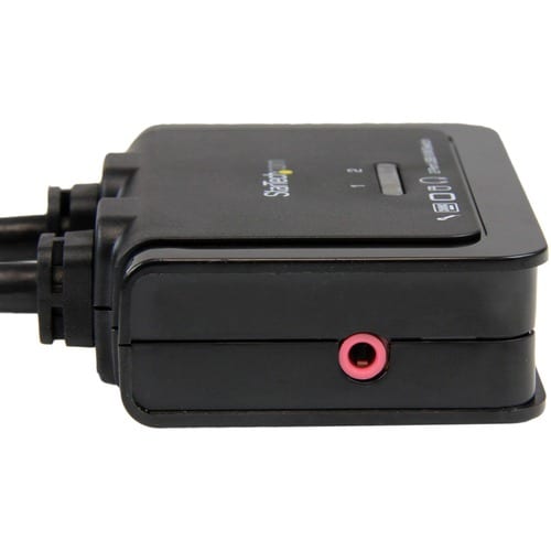 CONMUTADOR KVM CON CABLE HDMI USB DE 2 PUERTOS CON INTERRUPTOR REMOTO DE AUDIO ALIMENTADO POR USB
