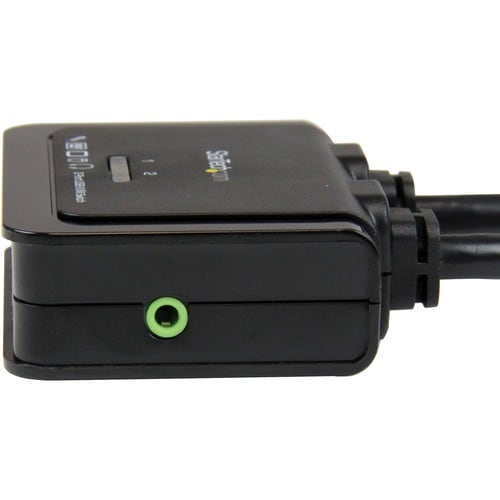 CONMUTADOR KVM CON CABLE HDMI USB DE 2 PUERTOS CON INTERRUPTOR REMOTO DE AUDIO ALIMENTADO POR USB