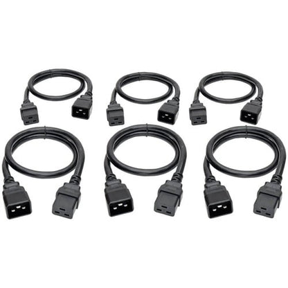 Câble d'extension de cordon d'alimentation Tripp Lite 2 pi C19 à C20 robuste 20 A 12 AWG 2 pi 6