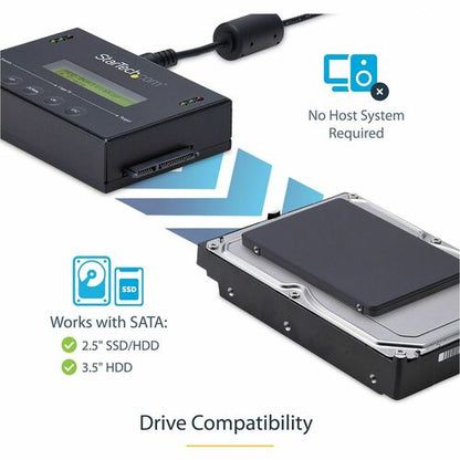 2.5/3.5IN SATA HARD DRIVE STANDALONE DUPLICATOR AND ERASER