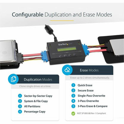 2.5/3.5IN SATA HARD DRIVE STANDALONE DUPLICATOR AND ERASER