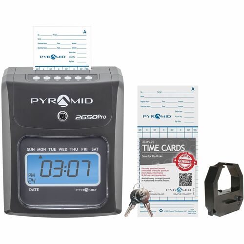 Horloge à alignement automatique Pyramid 2650 Pro - Nouveau modèle - Perforatrice/tamponneuse, mise à niveau