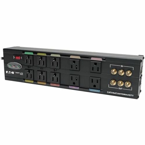 Tripp Lite Home Theater Isobar Surge Protector 10 Outlet RJ11 RJ45 Coa