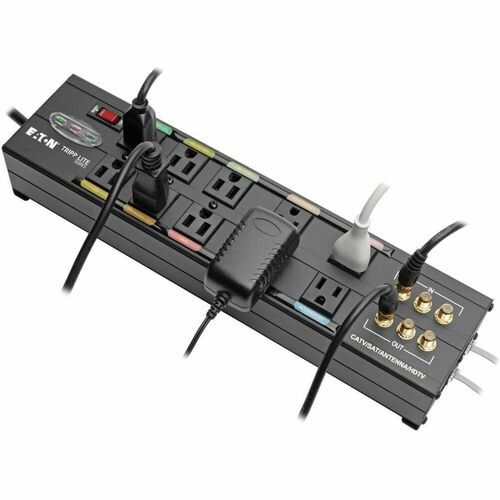 Tripp Lite Home Theater Isobar Surge Protector 10 Outlet RJ11 RJ45 Coa