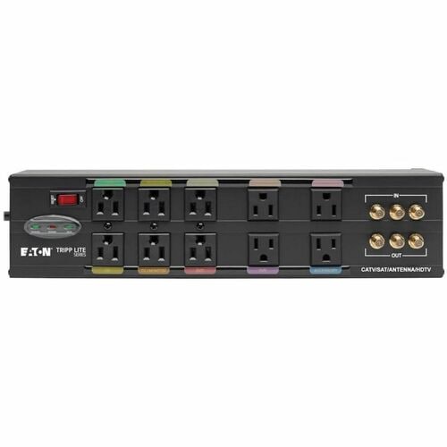 Tripp Lite Home Theater Isobar Surge Protector 10 Outlet RJ11 RJ45 Coa