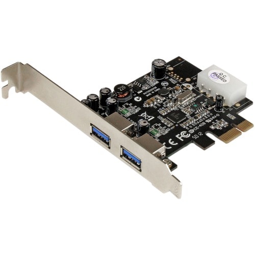 2PORT PCIE SUPERSPEED USB 3.0 CARD ADAPTER W/ UASP LP4 POWER SUP