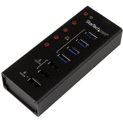 Concentrador USB 3.0 de 4 puertos de StarTech.com más 3 puertos de carga USB dedicados