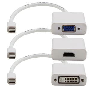 AddOn Mini-DisplayPort Adapter Bundle (VGA - White