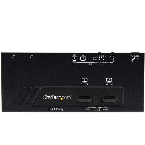 StarTech.com 2X2 HDMI Matrix Switch w/ Automatic and Priority Switching