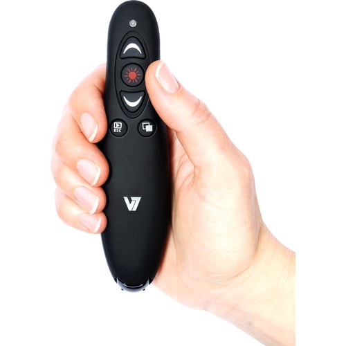 V7 Professional Wireless Presenter with Laser Pointer and microSD Card
