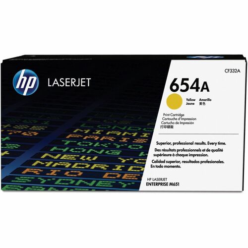 Cartouche de toner laser d'origine HP 654A (CF332A) - Paquet unitaire