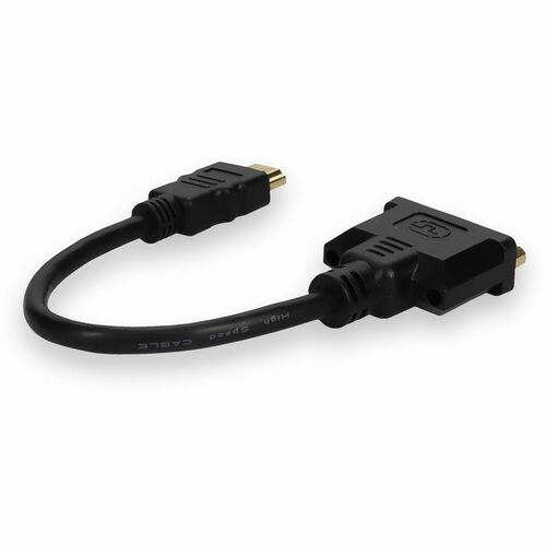 AddOn HDMI to DVI-D Adapter Cable - M/F - 8\" (203.20 mm) DVI/HDMI Video Cable for Video D
