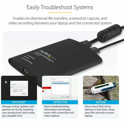 KVM CONSOLE TO LAPTOP USB 2.0 PORTABLE CRASH CART ADAPTER