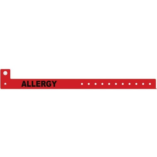 Zebra Color Coded Label - ALLERGY - 1 5/16\" (33.34 mm) Width x 3/8\" (9.53 mm)