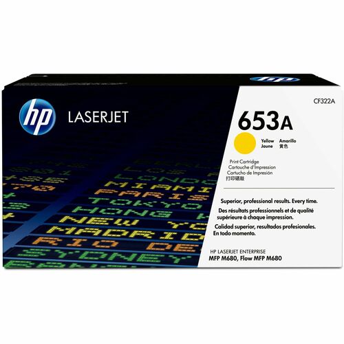 Cartouche de toner laser HP 653A (CF322A) d'origine à rendement standard