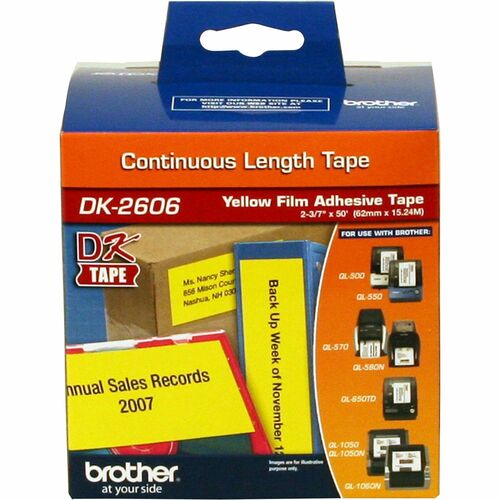 CONTINUOUS LENGTH FILM YELLOW .TAPE 2-1/2IN 62MM 50FT