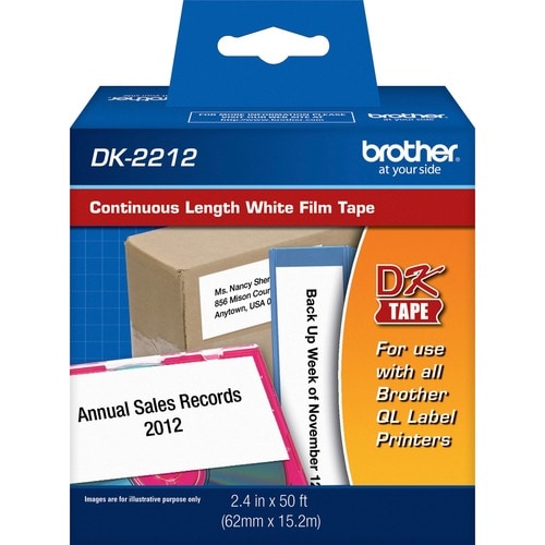 CONTINUOUS LENGTH FILM WHITE .TAPE 2-1/2IN 62MM 50FT